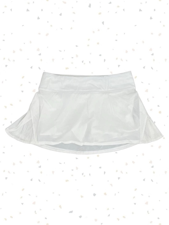 lululemon athletica Dresses & Skirts - Lululemon Play Off The Pleats White Skirt Athletic Tennis Golf Skort Size 8